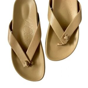 J.Crew Pacific Leather Thong Sandals Nude Size 5.5